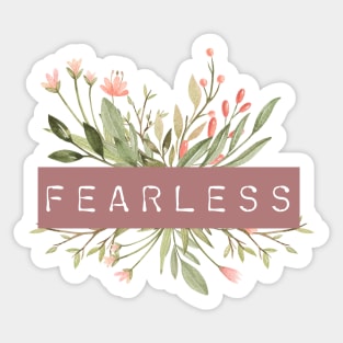 Fearless Floral Design Sticker